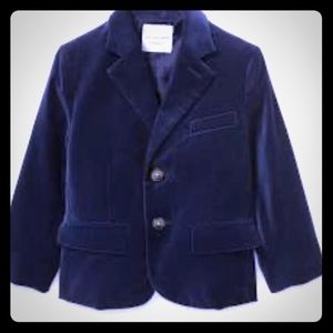 Boys Plush Velvet Blazer